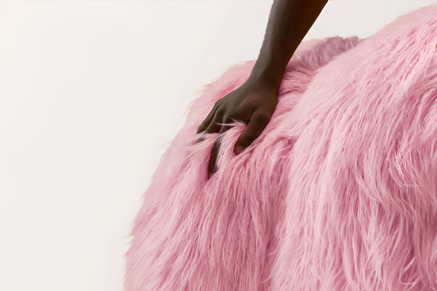 pink sofa